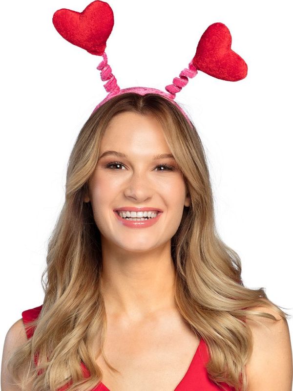 Diadeem Waving Hearts Rood