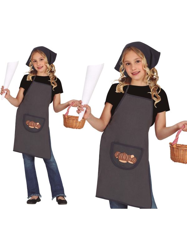 Dickens Kerst Kastanje Schort Kind