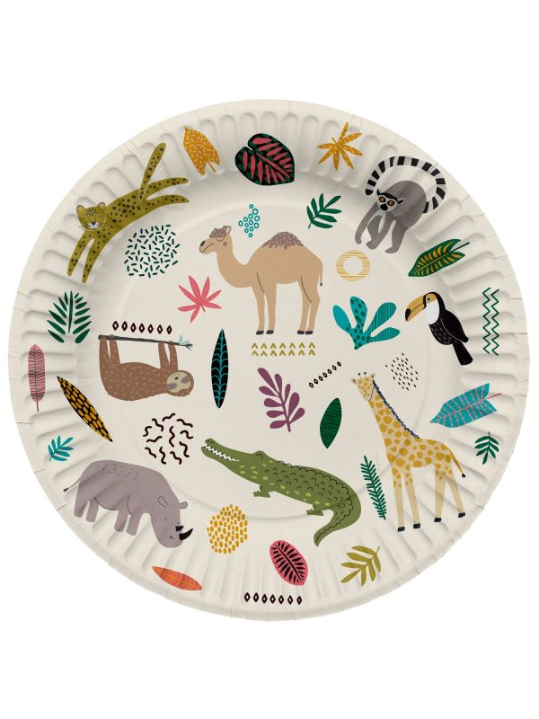 Dierentuin Kinderfeestje Bordjes 8 Stuks