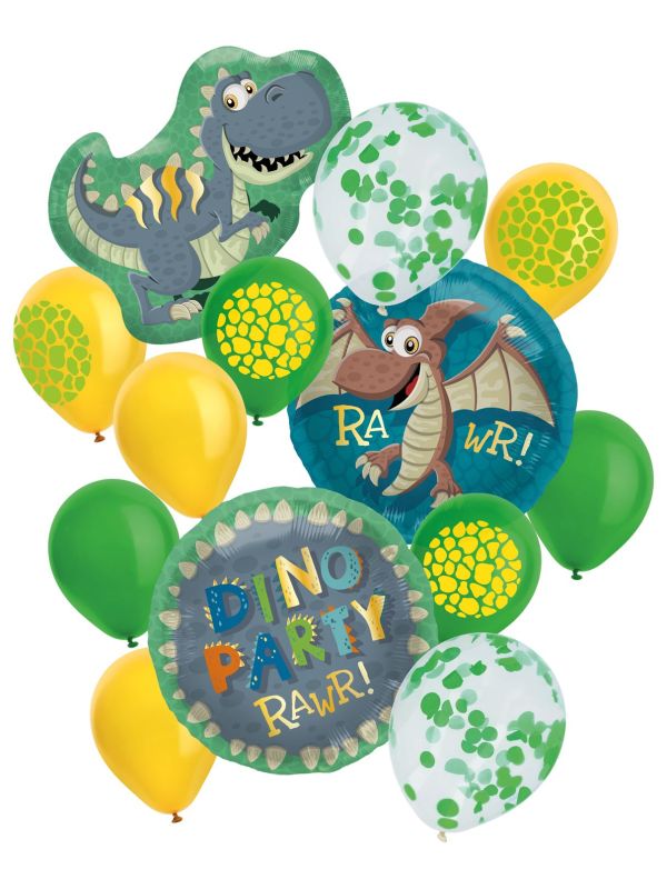 Dino Ballonnenset Kinderfeeste Folie & Latex