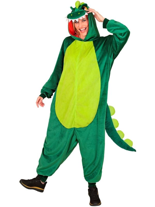 Dinosaurus Onesie Groen Dames Heren