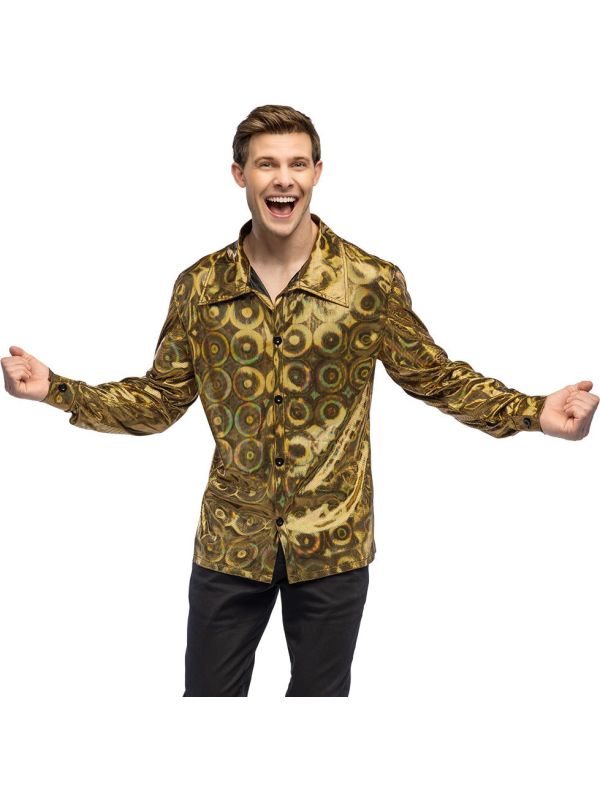 Disco Shirt Goud Heren 70s
