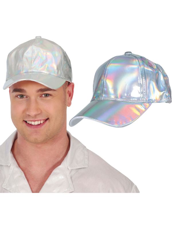 Discopet Zilver Holografisch Glimmend