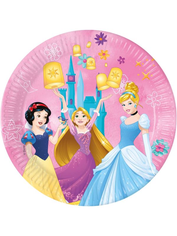 Disney Prinsessen Kinderfeestje Bordjes 8 Stuks
