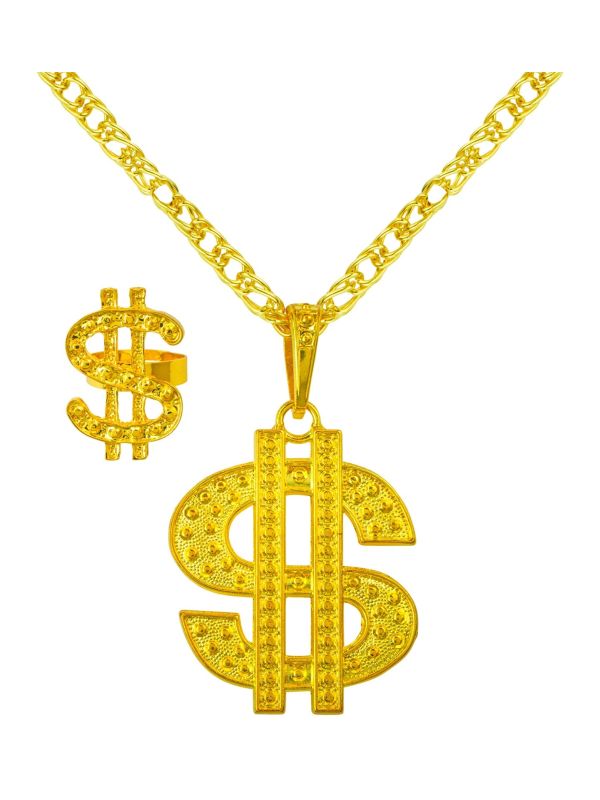 Dollar Sieradenset Ketting en Ring Carnaval