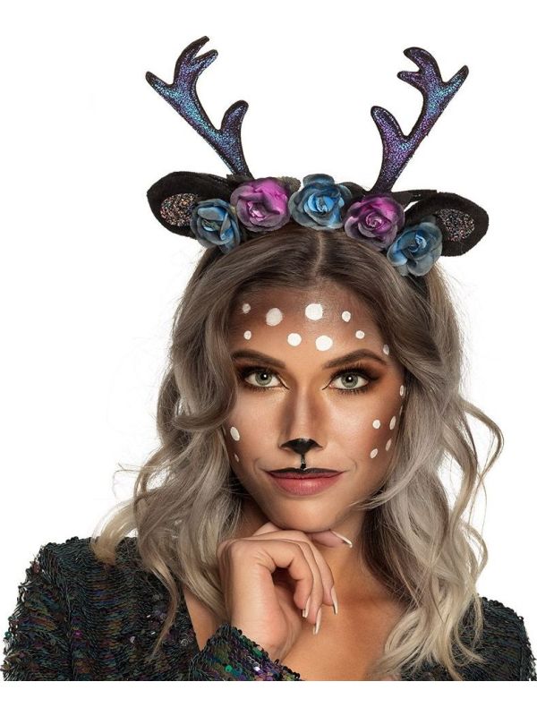 Donkere Hertjes Tiara met Hoorns