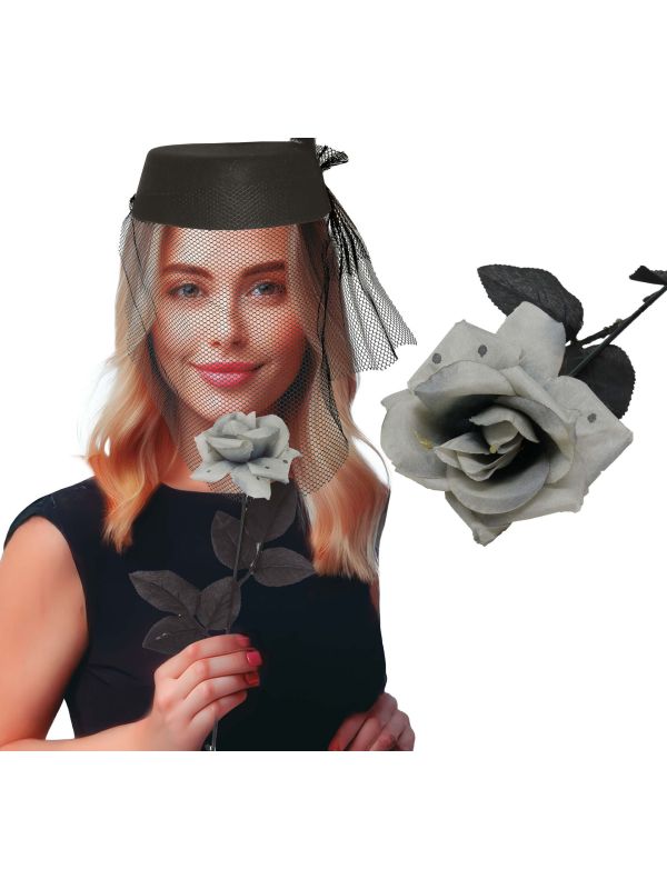 Donkergrijze Roos Halloween