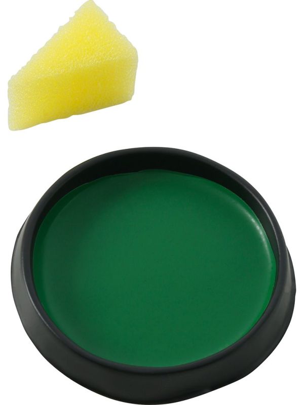 Donkergroene Schmink met Spons