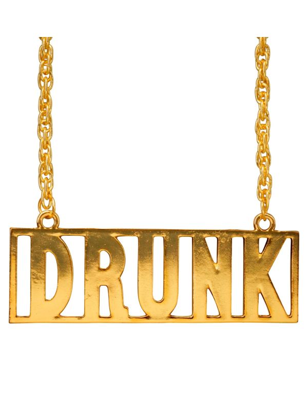 Drunk Ketting Goud Carnaval