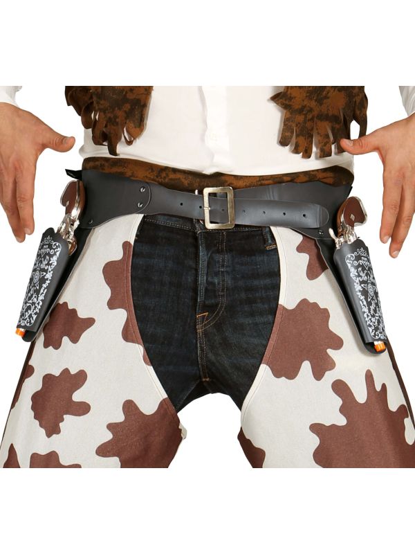 Dubbele Cowboy Holster met Pistolen en Riem