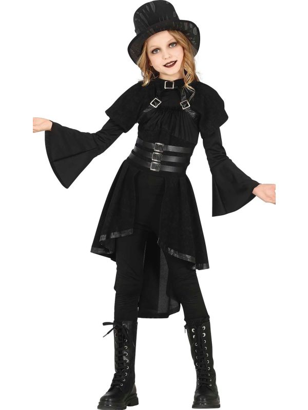 Duistere Steampunk Gothic Kostuum Kind