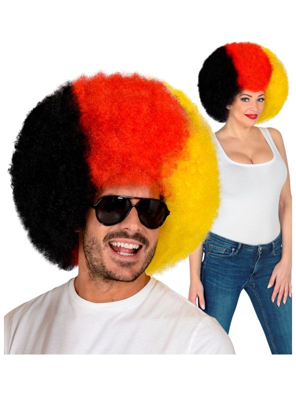 Duitse Supporter Afro Pruik