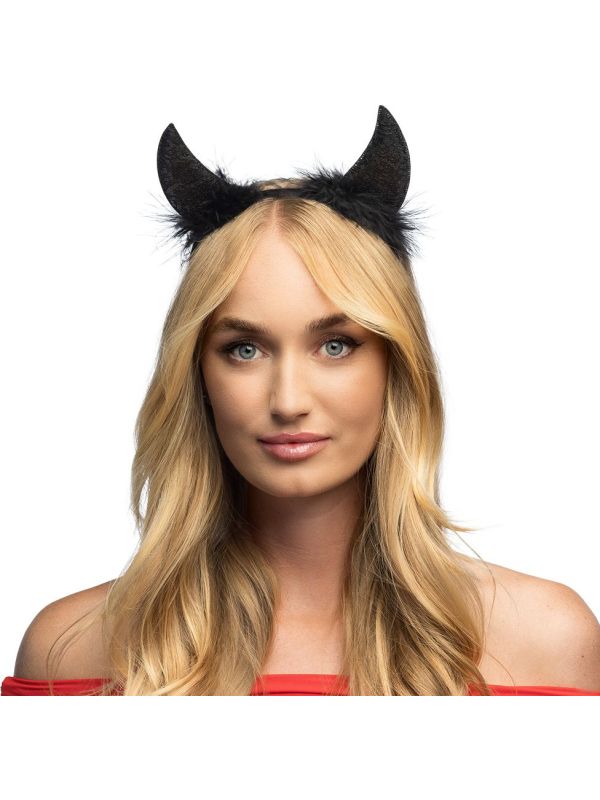 Duivel Fluffy Tiara Zwart