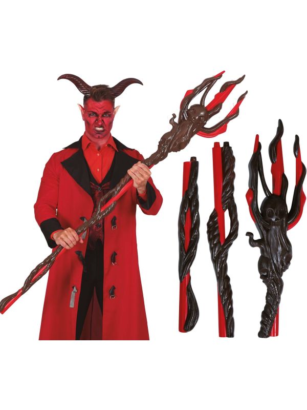 Duivelse Drietand Takken Bruin Rood 150cm