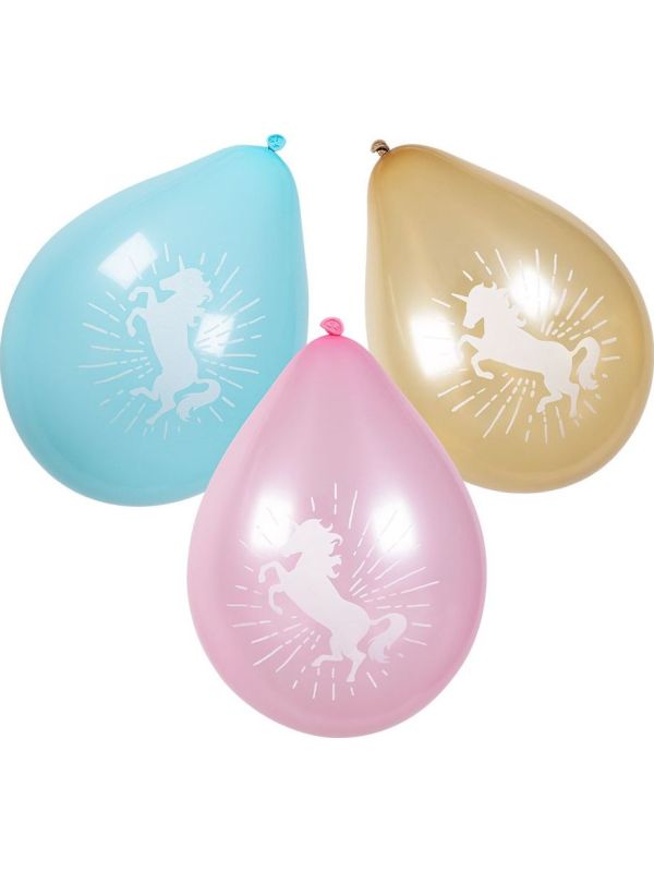 Eenhoorn Latex Ballonnen set 6 Stuks