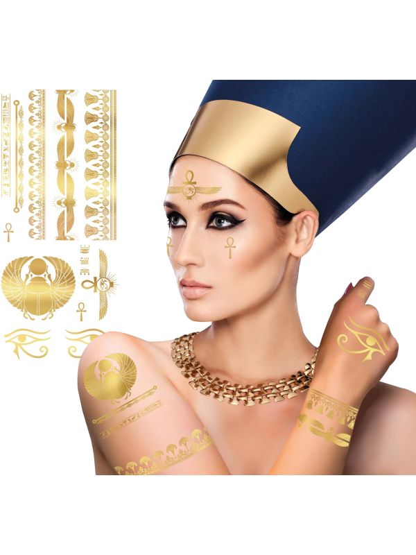 Egyptische Goudkleurige Plak Tattoo's