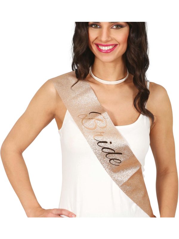 Elegante Gouden Sjerp Bride Bruiloft