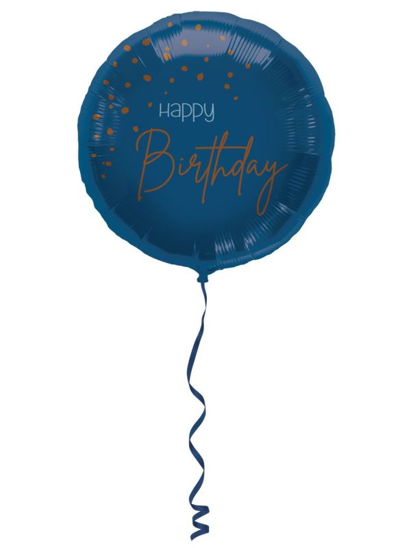 Elegante True Blue Happy Birthday Folieballon
