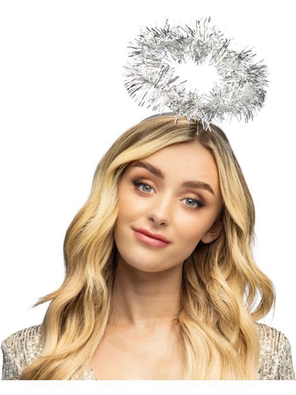 Engelenhalo Tinsel Diadeem Zilver Dames