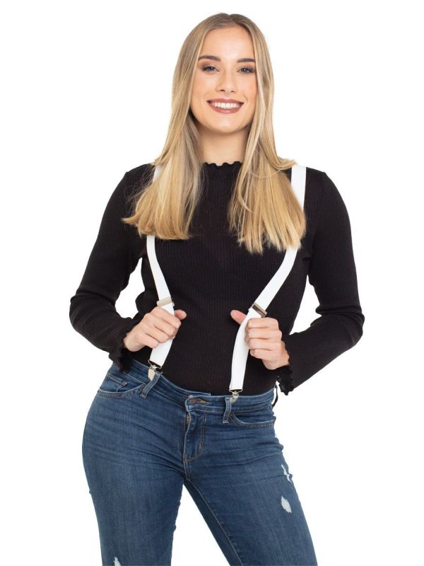 Feest Bretels Basis Wit