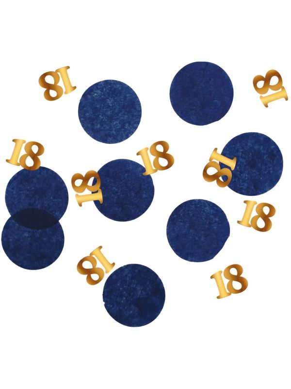 Feest Confetti Elegant True Blue 18 Jaar