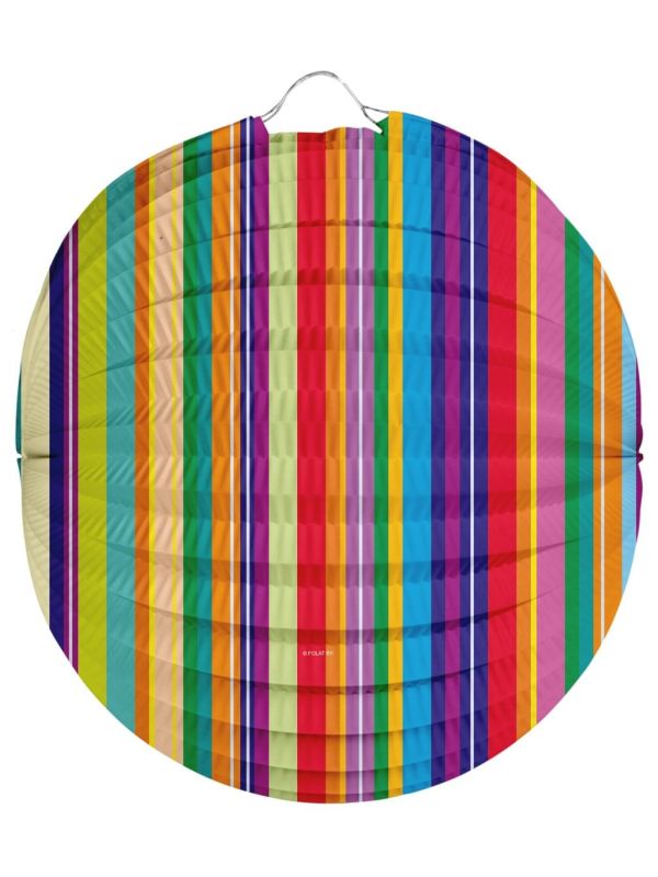 Feest Lampion Meerkleurig Rond