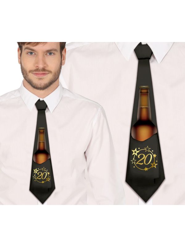 Feest Stropdas 20 Jaar Zwart