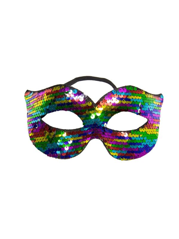 Feestelijk Oogmasker Omkeerbare Pailletten Multikleur