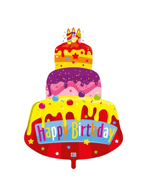 Feestelijke Verjaardagstaart Folieballon