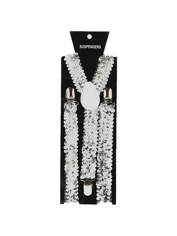 Feestelijke Zilveren Pailletten Bretels