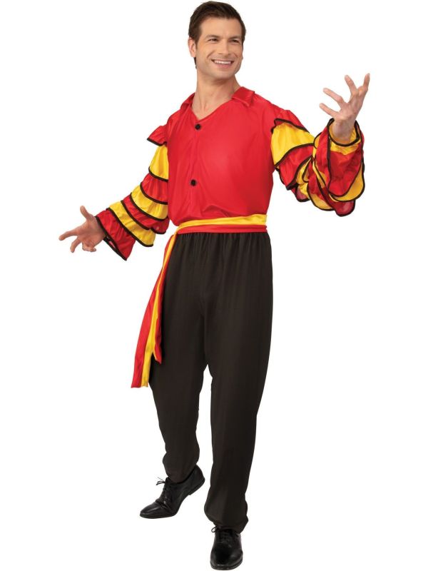 Flamenco Danser Rood Kostuum Heren