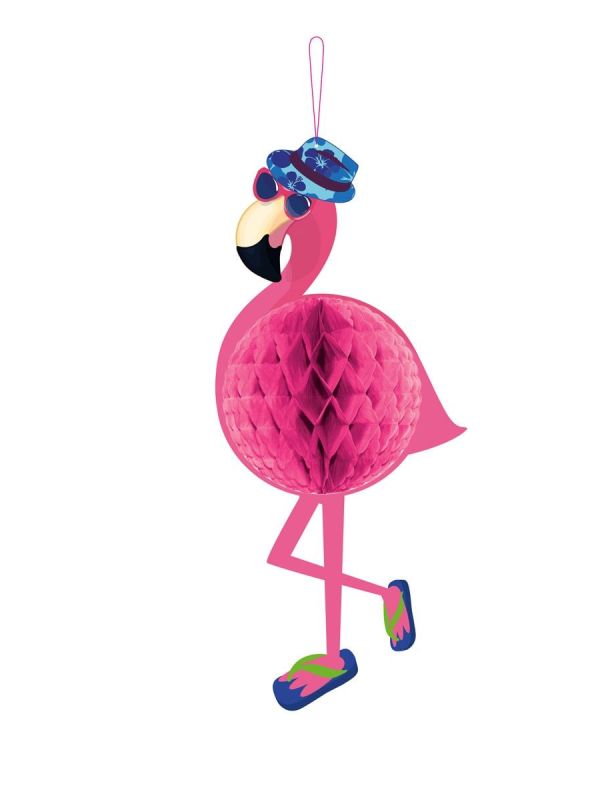 Flamingo Honingraat Versiering Roze
