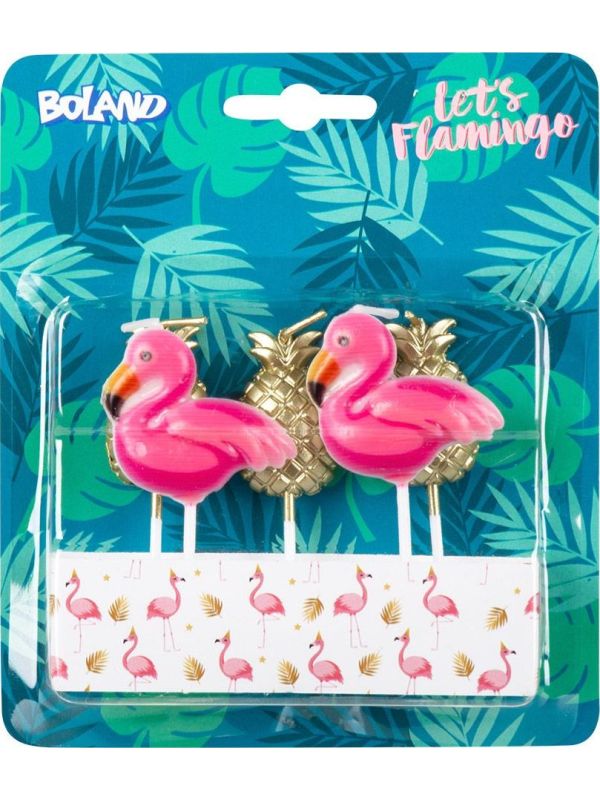 Flamingo Party Taart Kaarsjes