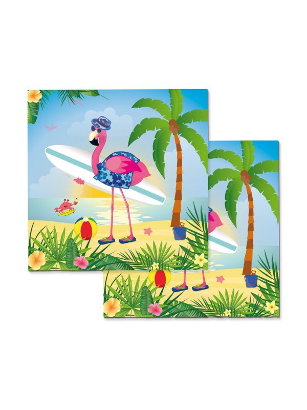 Flamingo Summerparty Servetten 20 Stuks
