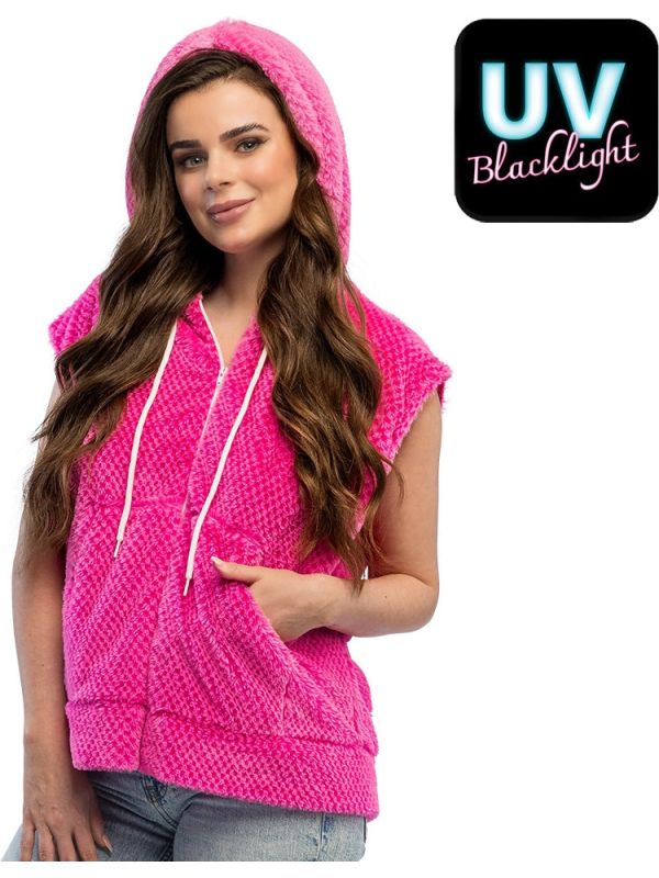 Fluffy Bodywarmer Neonroze Dames Festival