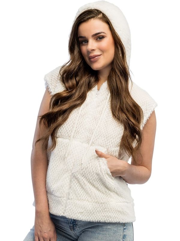 Fluffy Bodywarmer Wit Dames Festival