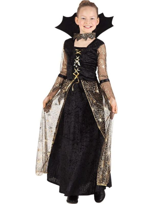 Fluwelen Spiderella Jurk Kind