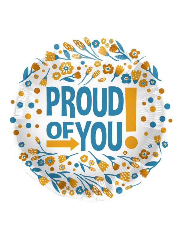 Folieballon Trots Blauw Oranje