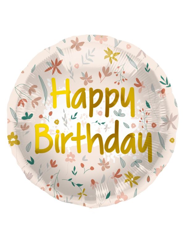 Folieballon Veldbloemen Nude Verjaardag