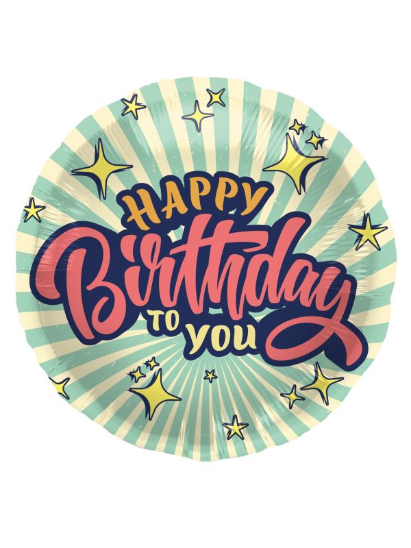 Folieballon Verjaardag Retro