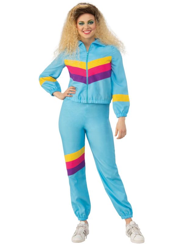 Fout Trainingspak Blauw Dames 80s