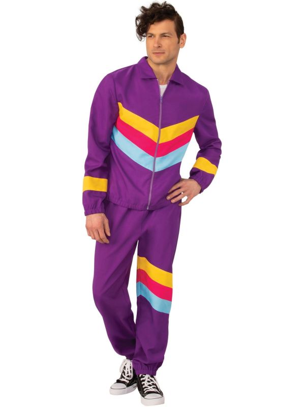 Fout Trainingspak Heren Jaren 80 Paars