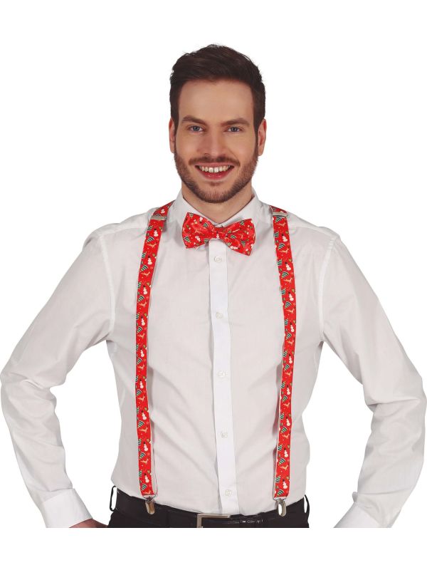 Foute Kerst Bretels Rood