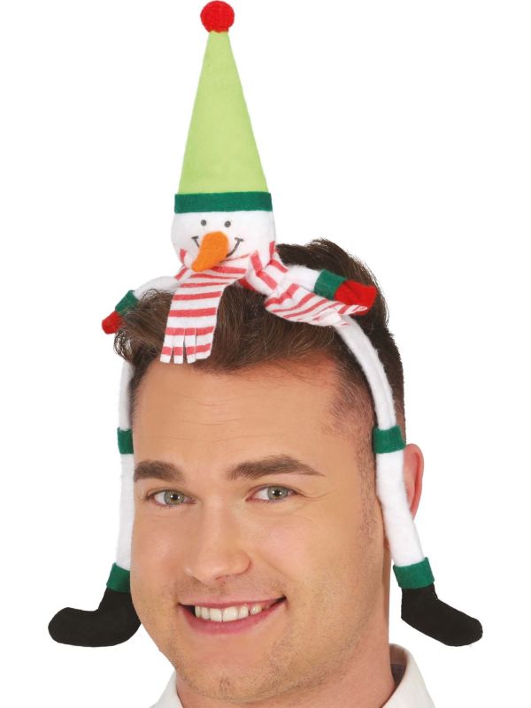 Foute Kerst Haarband Sneeuwpop Benen