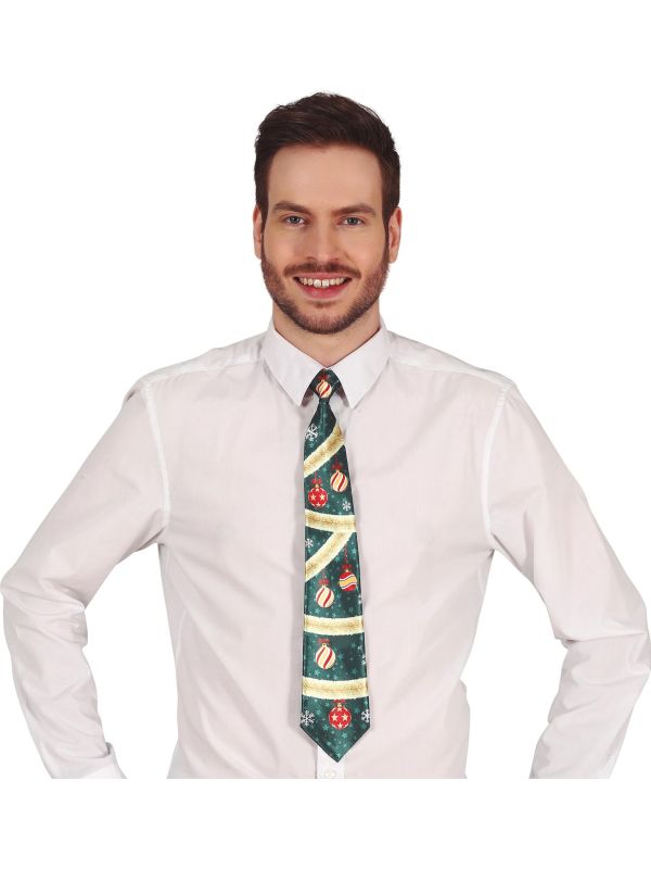 Foute Kerst Stropdas Kerstballen