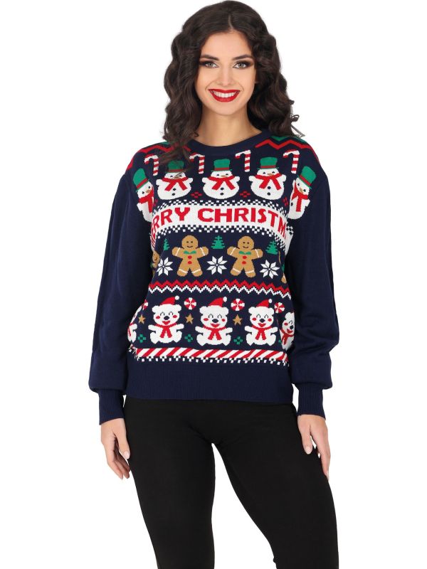 Foute Kerst Trui Dames Sneeuwpop