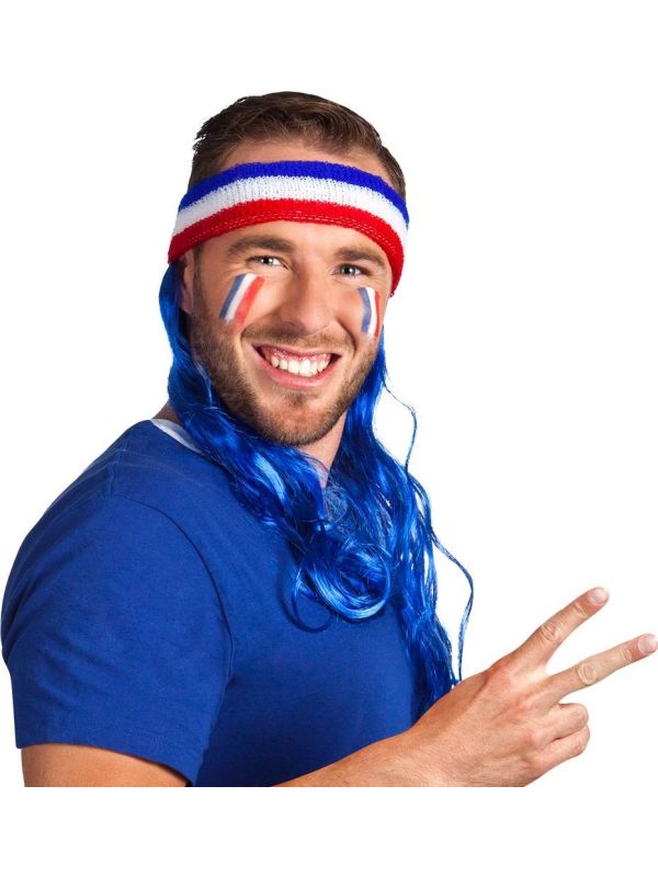 Frankrijk Supporter Haarband met Matje