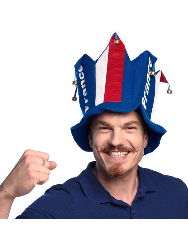 Frankrijk Supporter Hoed Blauw met Belletjes