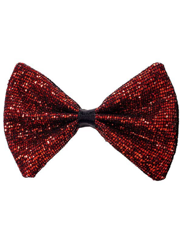 Gala Rode Glitter Vlinderstrik