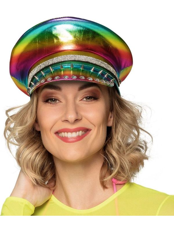 Gay Pride Regenboog Pet met Juwelen